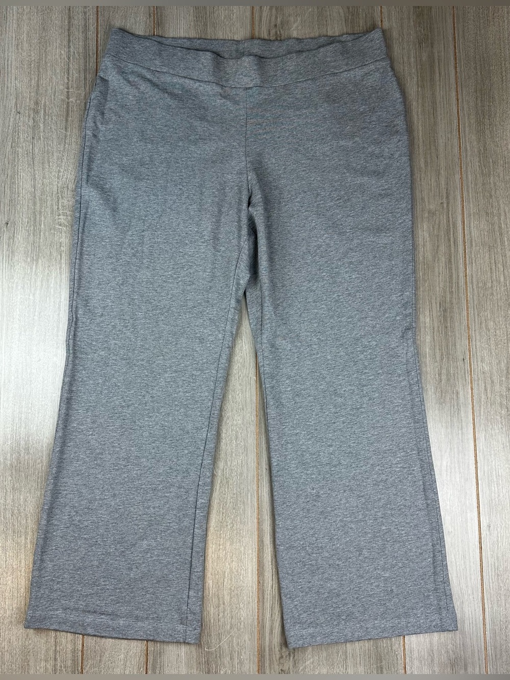 J.Jill Pure Jill Knit pull On Pants XL Wide Leg Stretch Lounge Comfort Gray